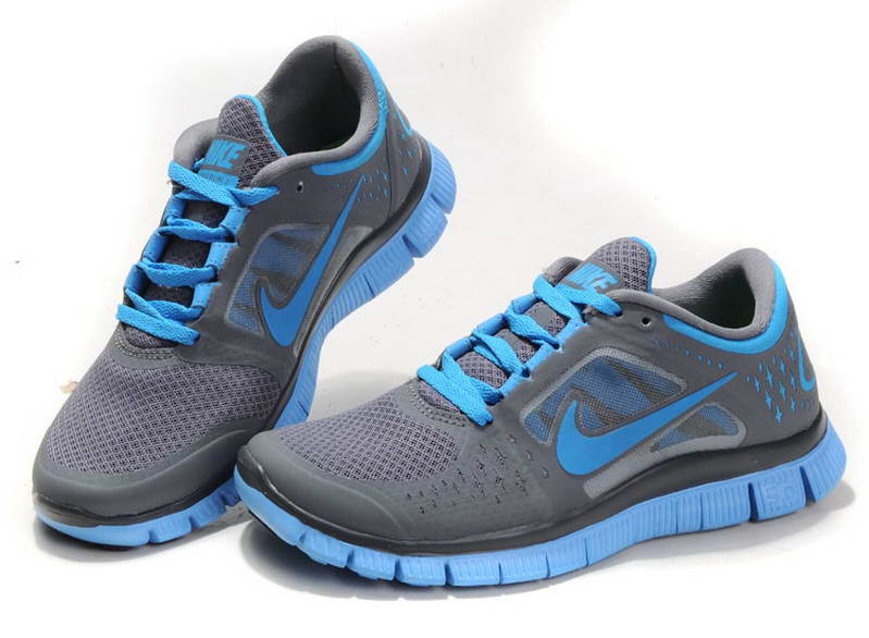 Nike Free run Womens Shoes 5.0 breathable Black Blue (2)